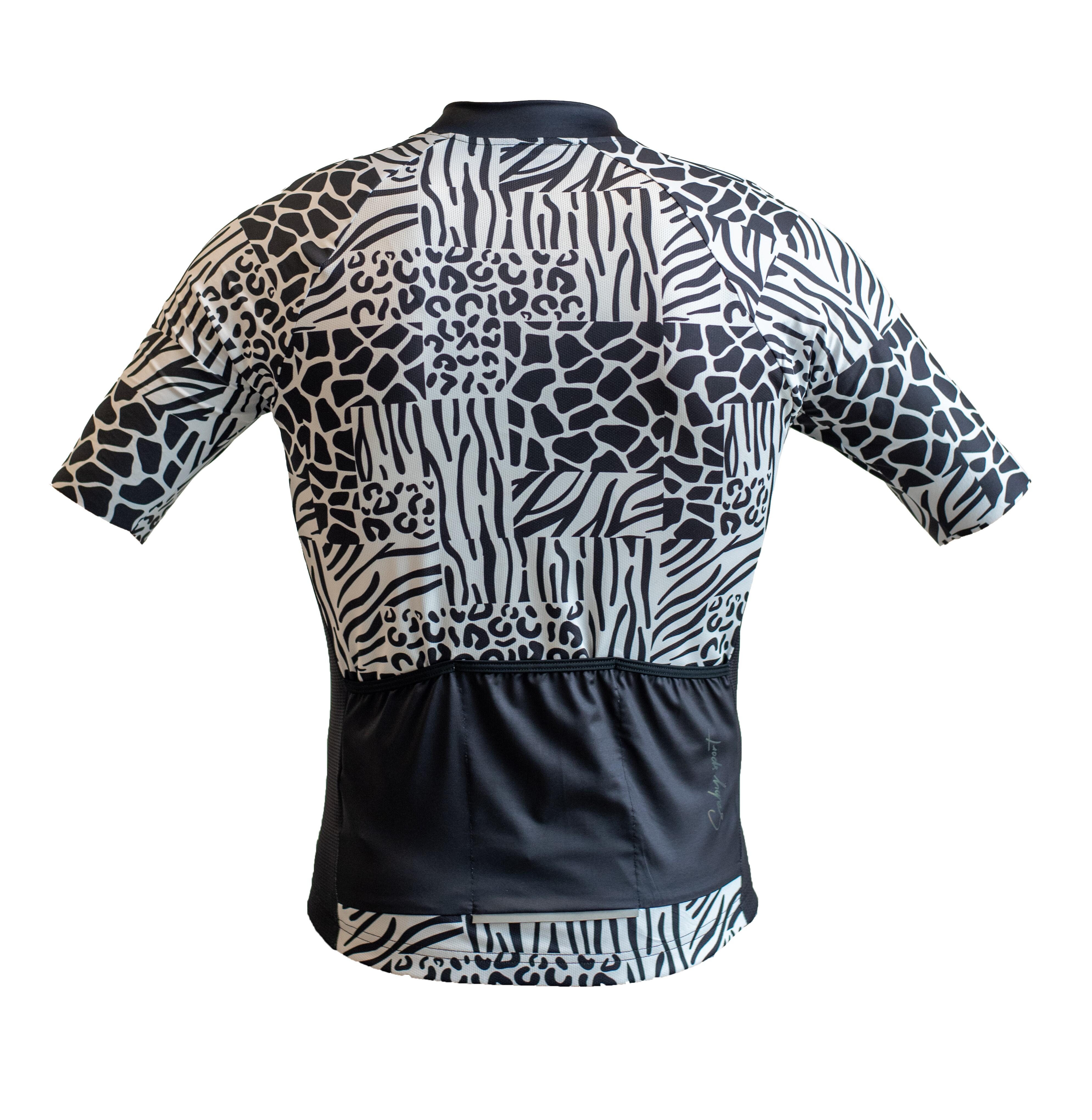 Maglia manica corta Race Animalier Black White